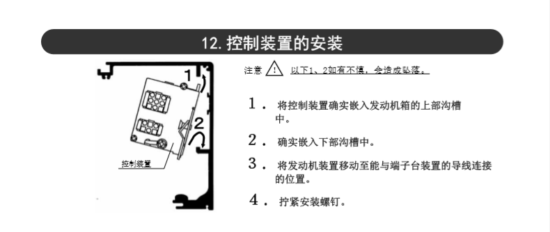 松下自動門控制器裝置-示意圖 松下自動門控制器裝置-示意圖